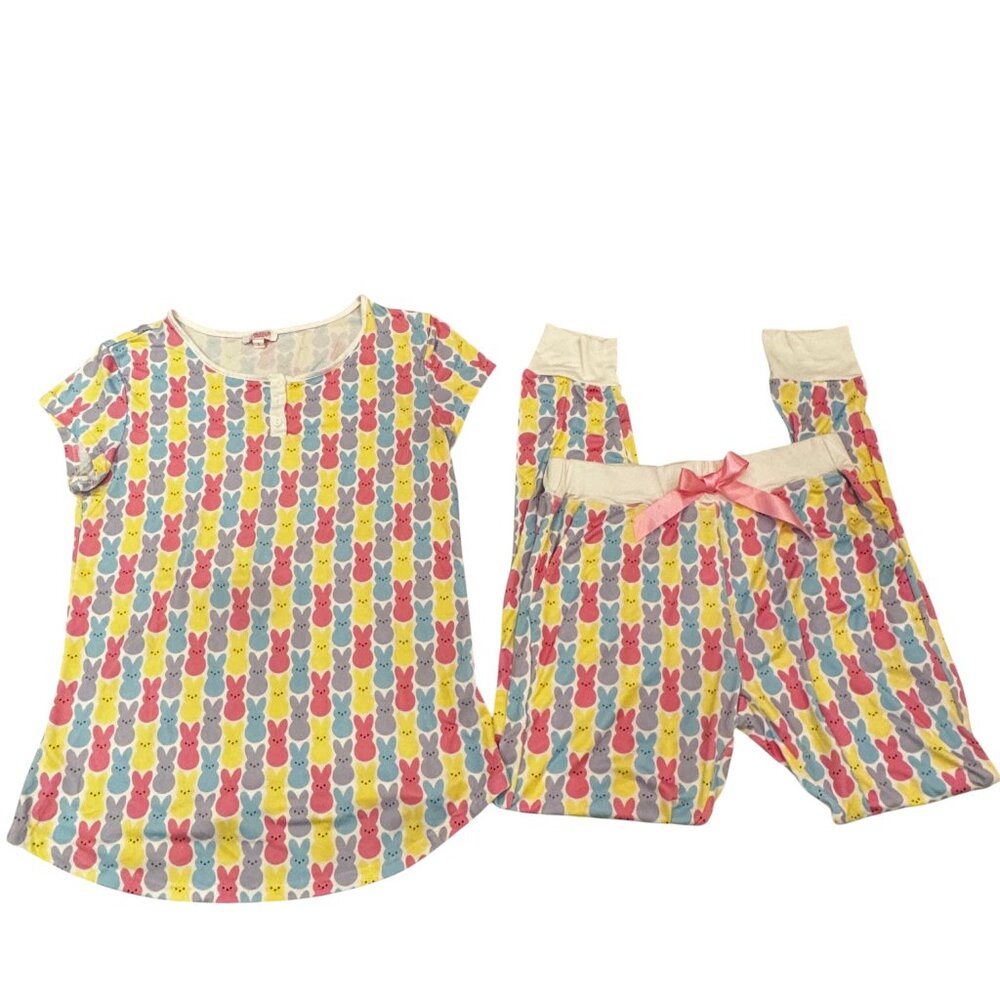 NWOT Jordann Jammies Bunny Print Pajama Set L | Super Soft Lounge Sleepwear - Picture 3 of 14